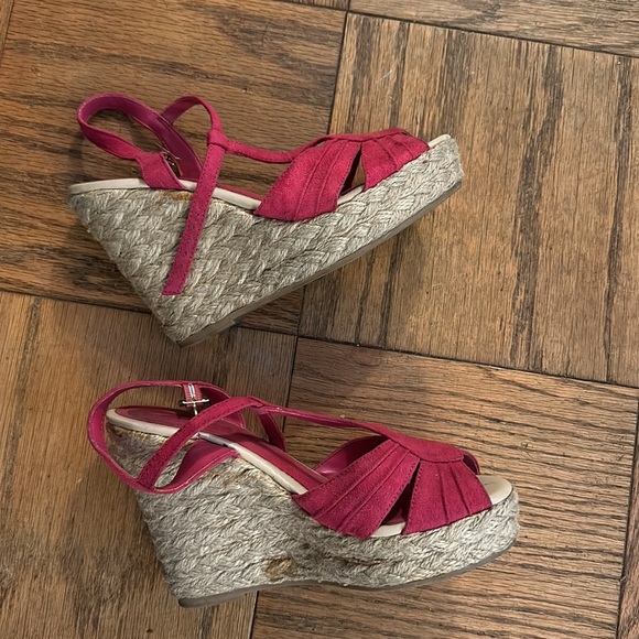 American Eagle Hot Pink Espadrille Wedges - Picture 3 of 8
